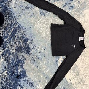 Gymshark Charcoal Cropped Long Sleeve Tee